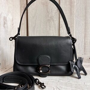 COACH Soft Tabby Black Matte Shoulder Bag